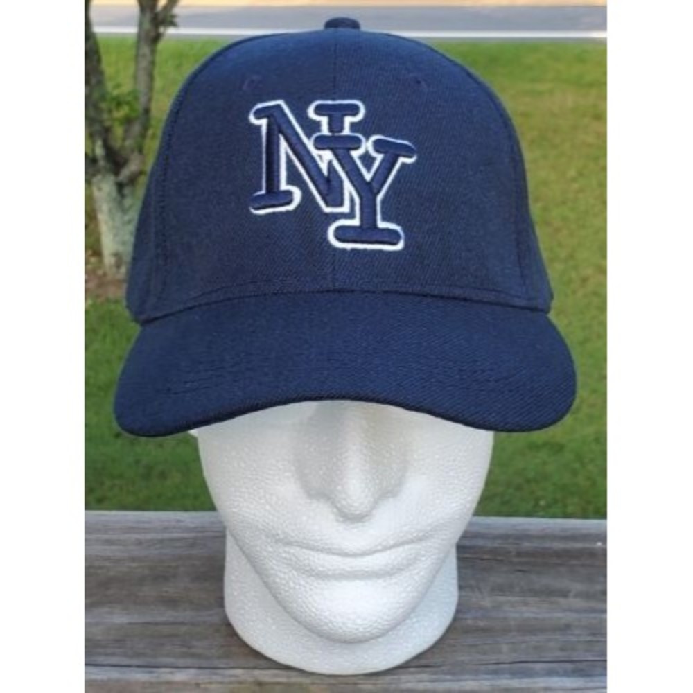 New York Yankees Wool Blend Hat Adjustable Embroidered Navy Blue Unbranded